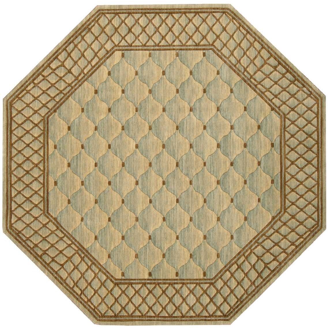 Nourison Vallencierre 8' x 8' Light Green Octagon Rug Belfort